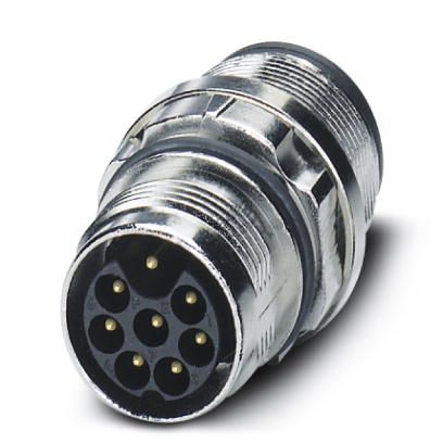 Phoenix Contact M17 Receptacle; ST-6EP1N8A6100S; Male; 7-Pin; N Key; Front or Rear Mount; Crimp Contacts